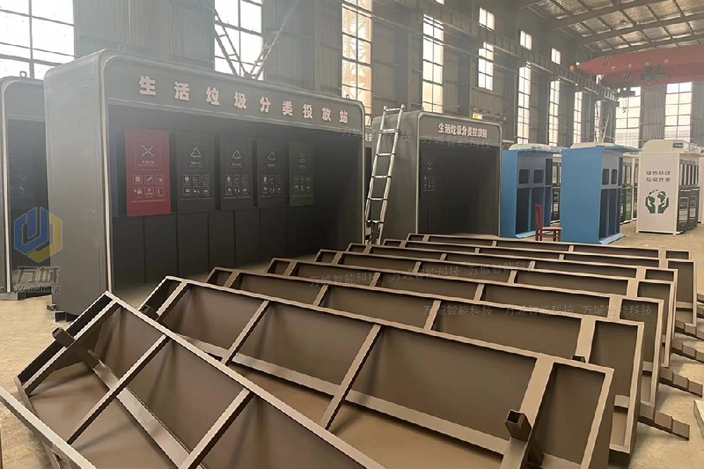老客戶第30大批經典實用（yòng）型（xíng）半封閉式垃圾亭款式一
